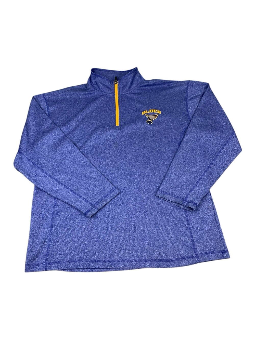 St. Louis Blues 1/4 Zip Pullover, Long Sleeves, Blue, Men’s Size Large, NEW